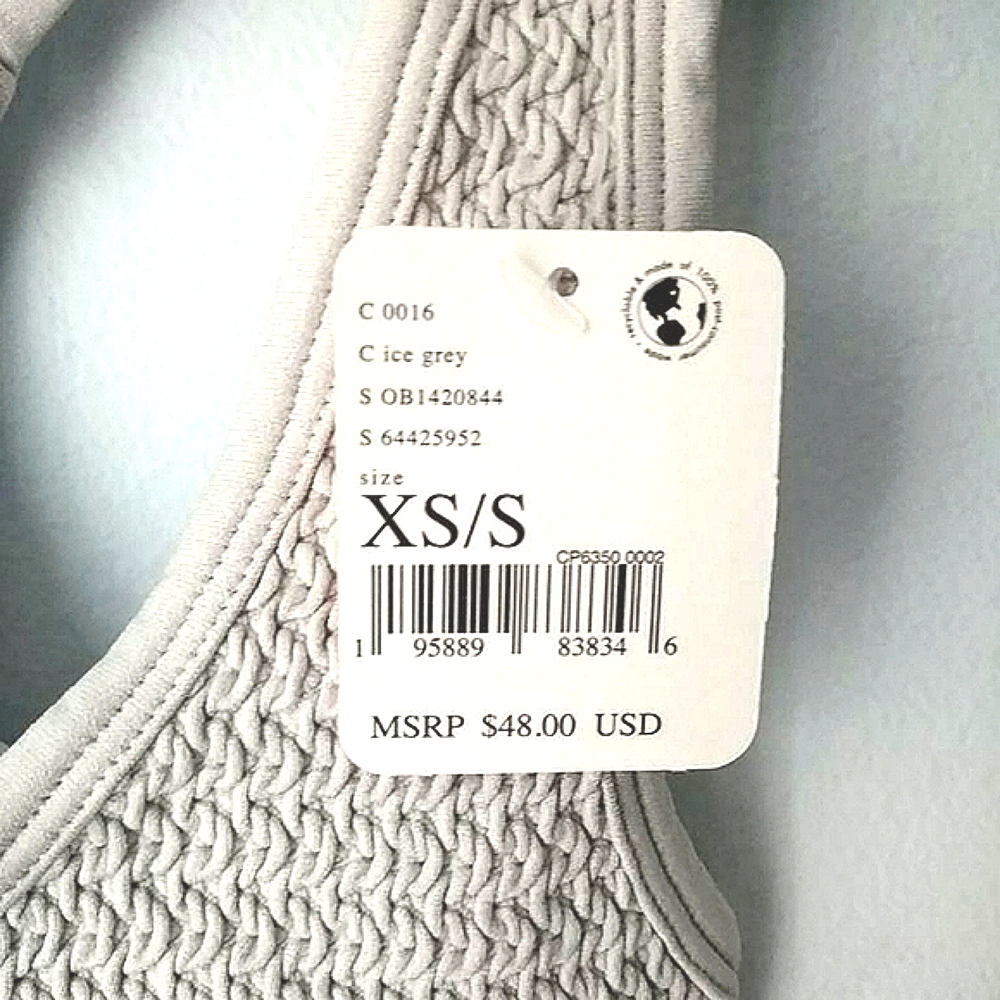 Free People Waffle Ice Grey Tank Top - Picture 2 of 4